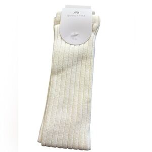 NWTS Quincy Mae Soft Natural Ribbed Baby tights, Sz 0-6 months, soft